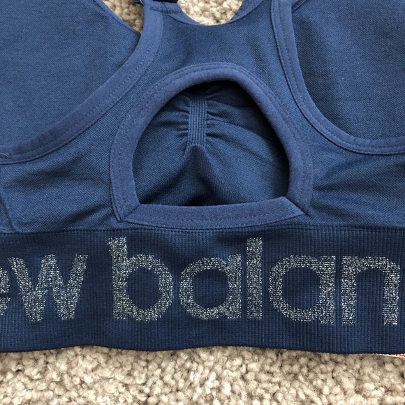 New Balance Navy Sports Bra - Picture 7 of 9